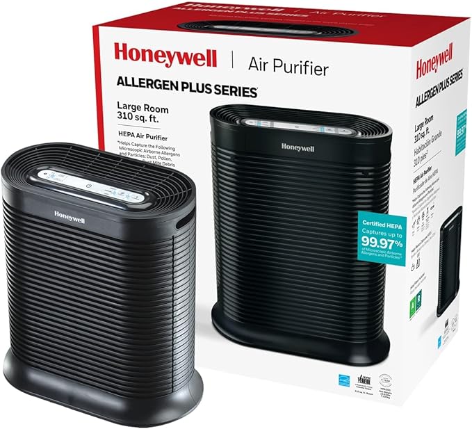 Honeywell HPA200 HEPA Air Purifier for Large Rooms, Cleans Up To 1500 sq ft in 1 Hour, Wildfire/Smoke, Pollen, Pet Dander, Dust