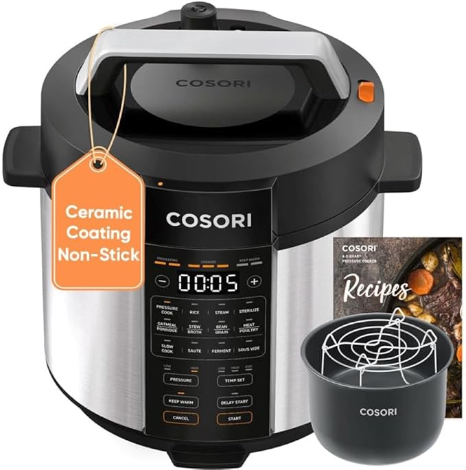 Cosori 6 QT 9-in-1 Stainless Steel Pressure Cooker