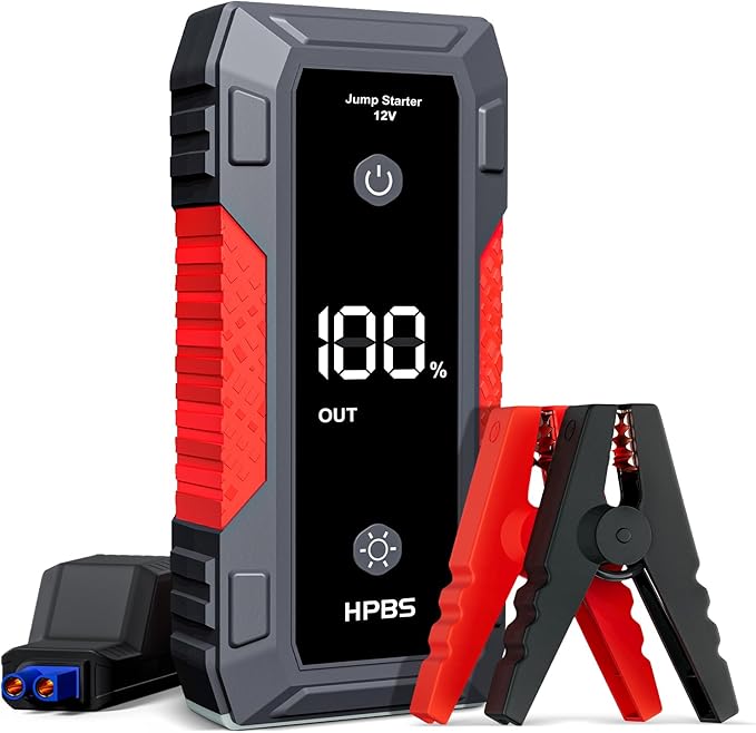 HPBS H50 Jump Starter, 5000A Battery Pack for Up to 10.0L Gas and 8.0L Diesel Engines, 3 Inch LCD Display