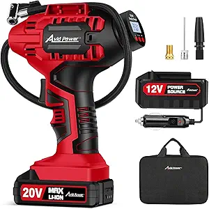 AVID POWER 20V Cordless Tire Inflator Air Compressor