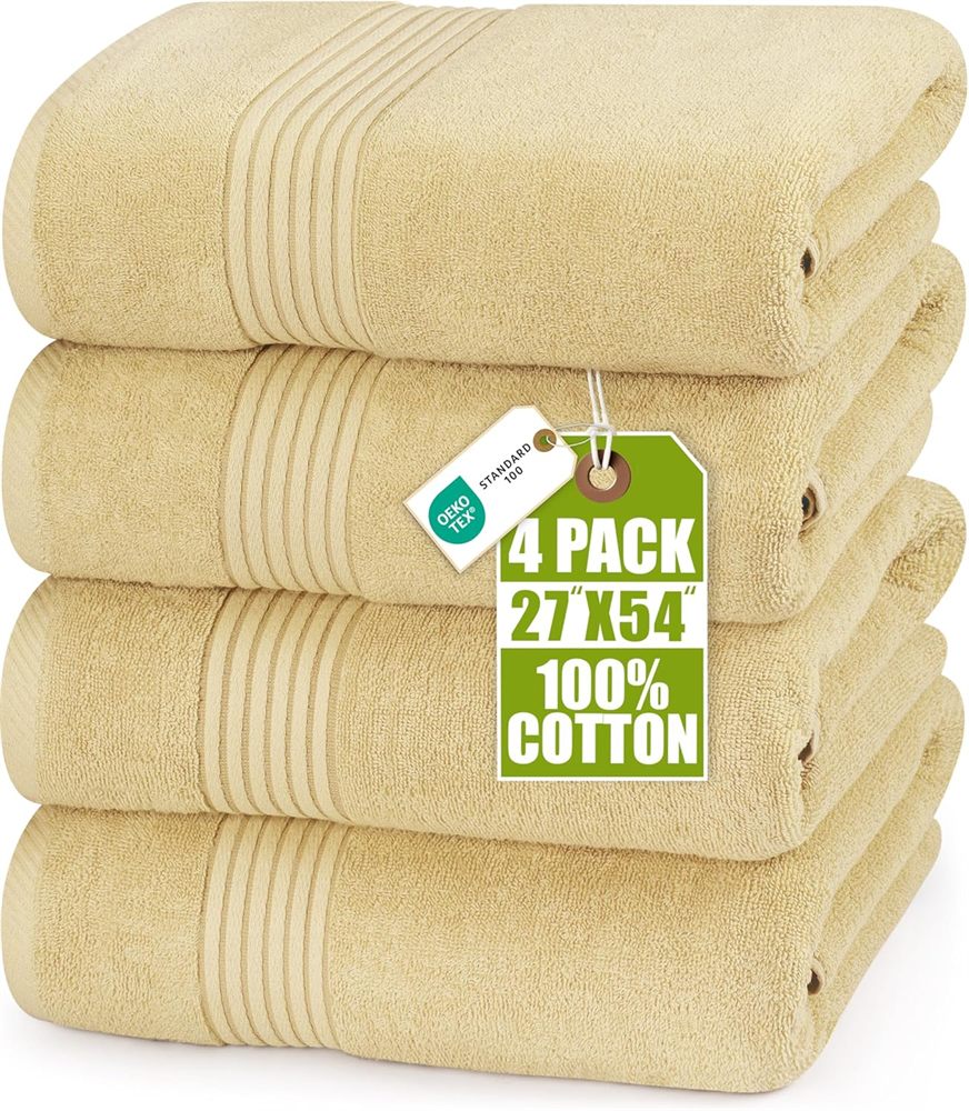 Utopia Towels Premium 4-Pack Beige