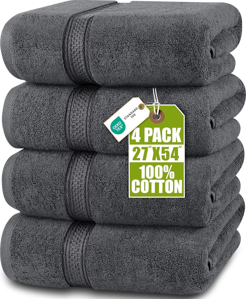 Utopia Towels 4-Pack 600GSM Grey