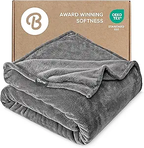 Bare Home Microplush Fleece Blanket Full/Queen