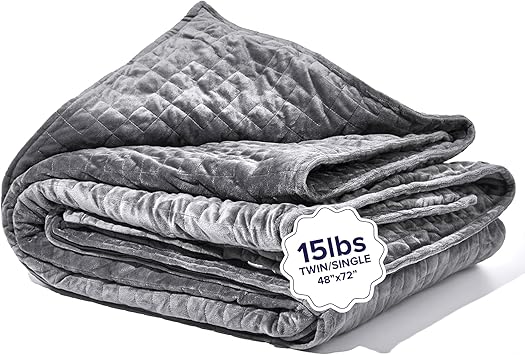 Gravity Weighted Blanket 15lb Twin/Single Grey