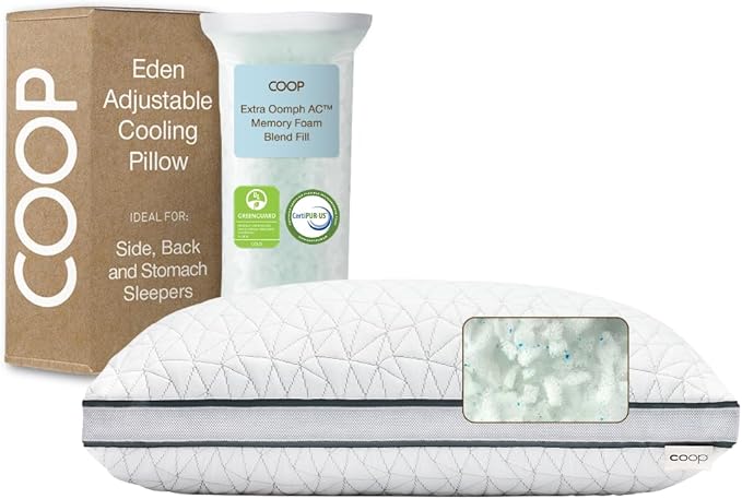 Coop Home Goods Eden Adjustable Memory Foam Pillow Queen
