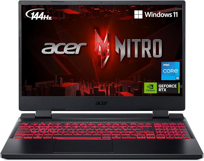Acer Nitro 5 AN515-58 Gaming Laptop (i5-12500H, RTX 3050 Ti, 16GB, 512GB)
