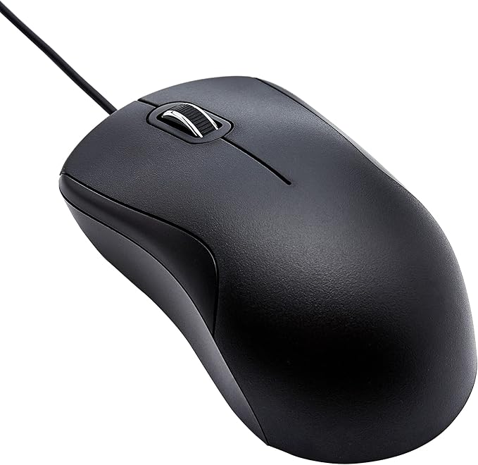 Amazon Basics 3-Button USB Wired Mouse