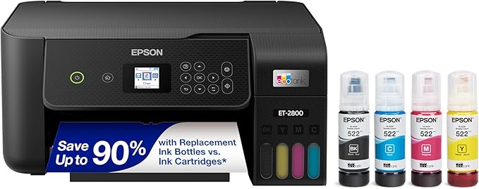 Epson EcoTank ET-2800 Wireless Color Cartridge-Free Supertank Printer