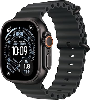 Apple Watch Ultra 3 (GPS + Cellular, 49mm) Titanium with Black Ocean Band