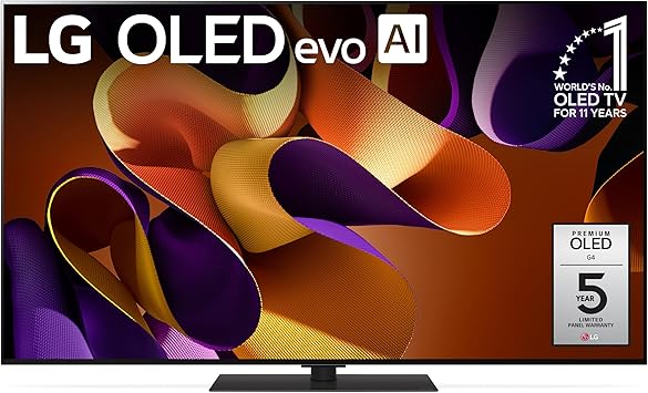 LG 65 inch OLED evo G4 Series 4K Smart TV 2024