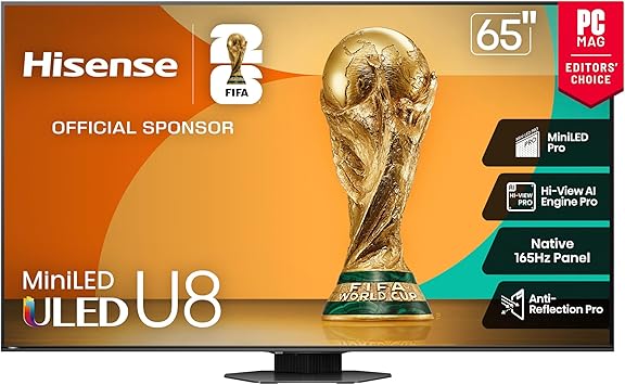 Hisense 65-inch U8 Mini-LED ULED 4K Google TV